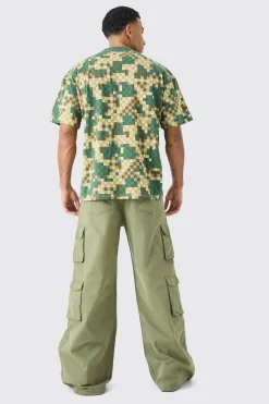 Extreme Baggy Rigid Multi Cargo Pocket Trousers | BoohooMAN UK