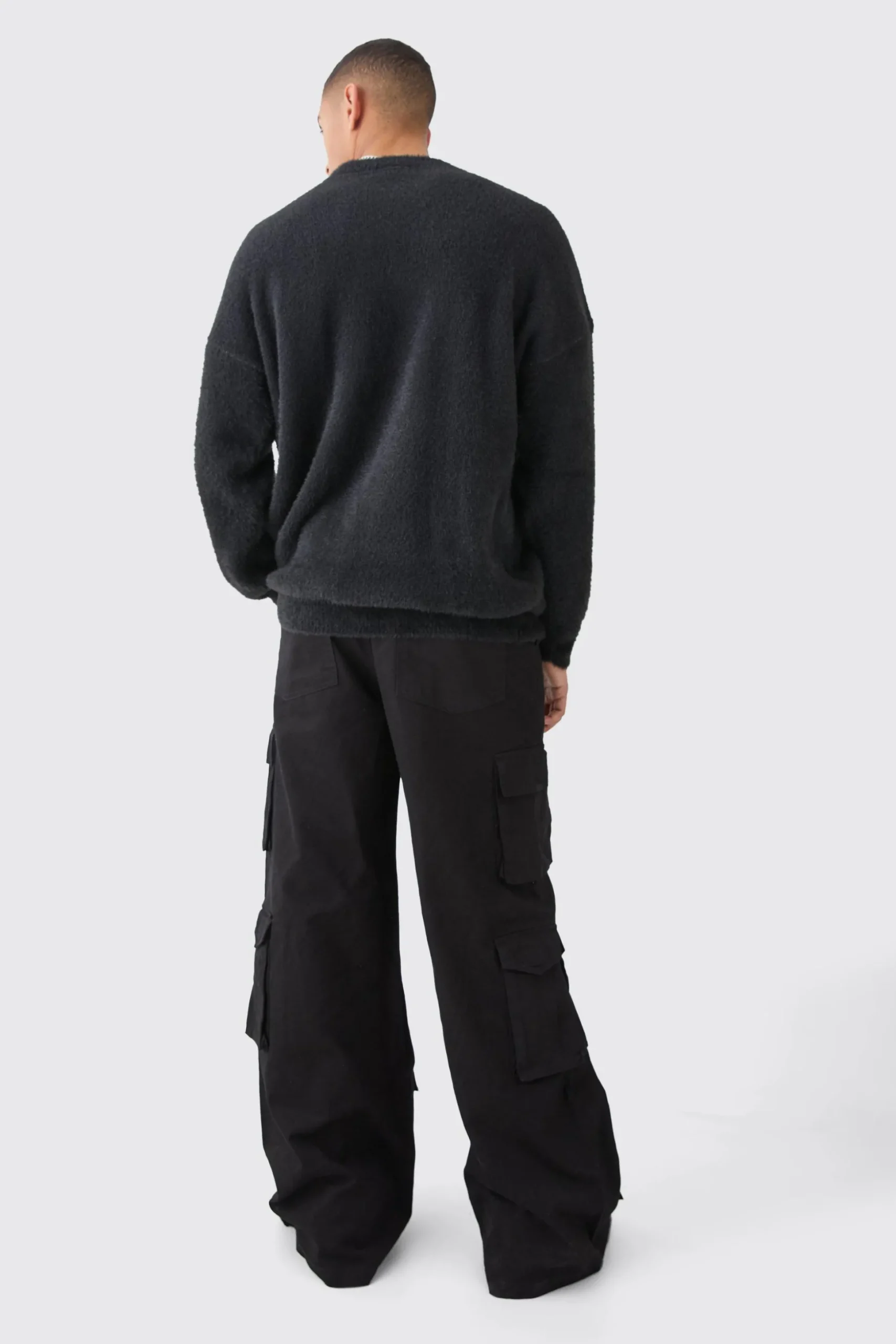 Extreme Baggy Rigid Multi Cargo Pocket Trousers | BoohooMAN UK