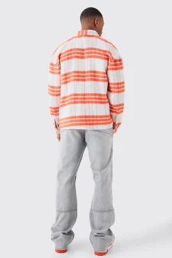 Extreme Heavy Brushed Check Boxy Overshirt | BoohooMAN UK