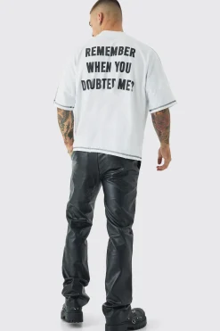 Extreme Heavyweight Oversized Boxy Graphic Tab T-Shirt | BoohooMAN UK