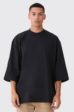 Extreme Oversized Extended Neck Heavy Weight T-shirt | BoohooMAN UK