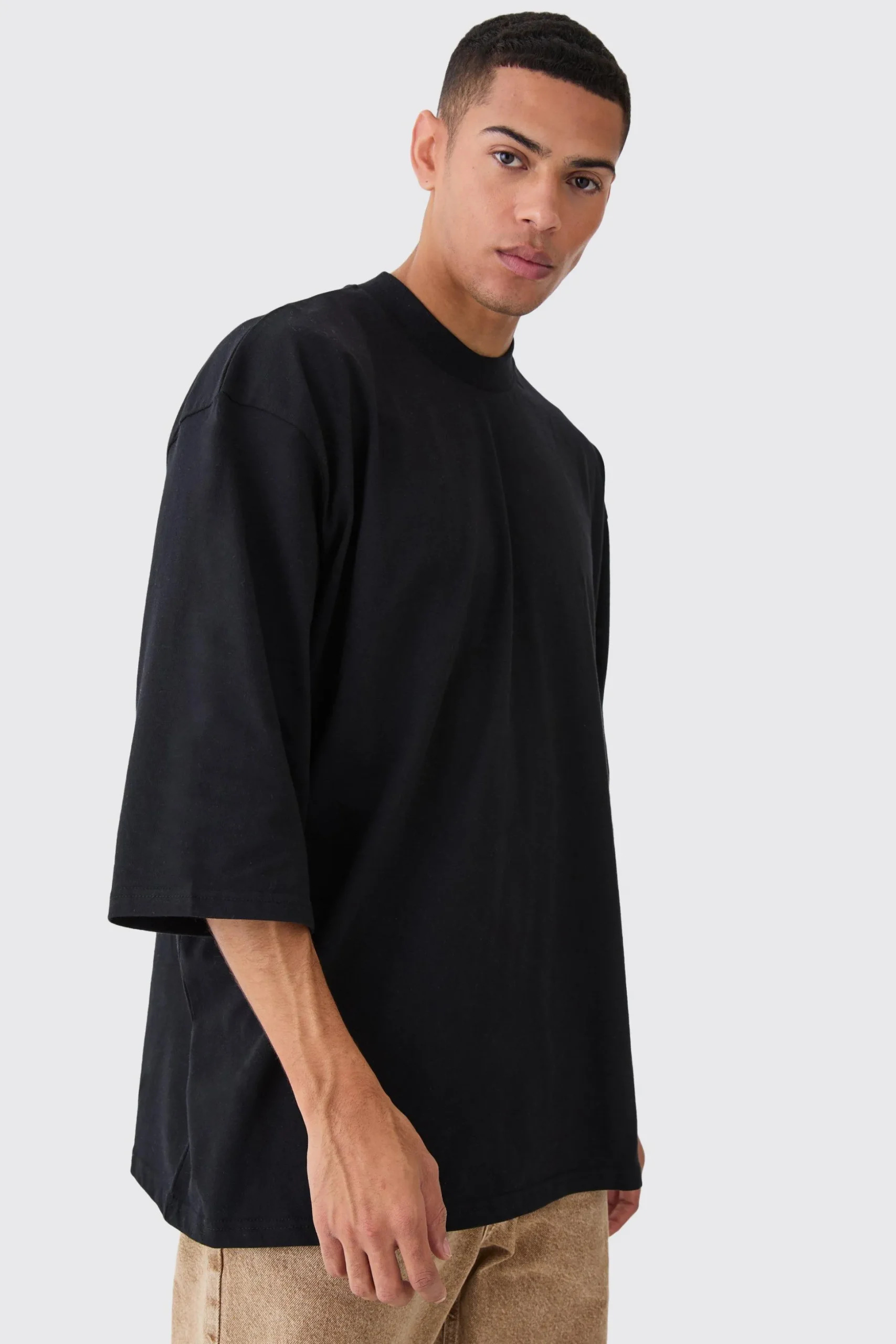 Extreme Oversized Extended Neck Heavy Weight T-shirt | BoohooMAN UK