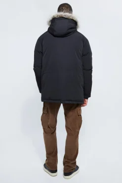 Faux Fur Hooded Arctic Parka | BoohooMAN UK