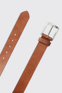 Faux Leather Belt | BoohooMAN UK