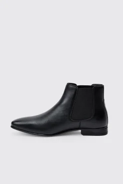 Faux Leather Chelsea Boot | BoohooMAN UK