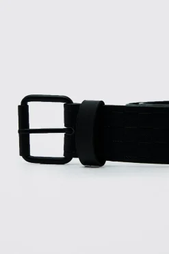 Faux Leather Embossed Checkerboard Belt | BoohooMAN UK