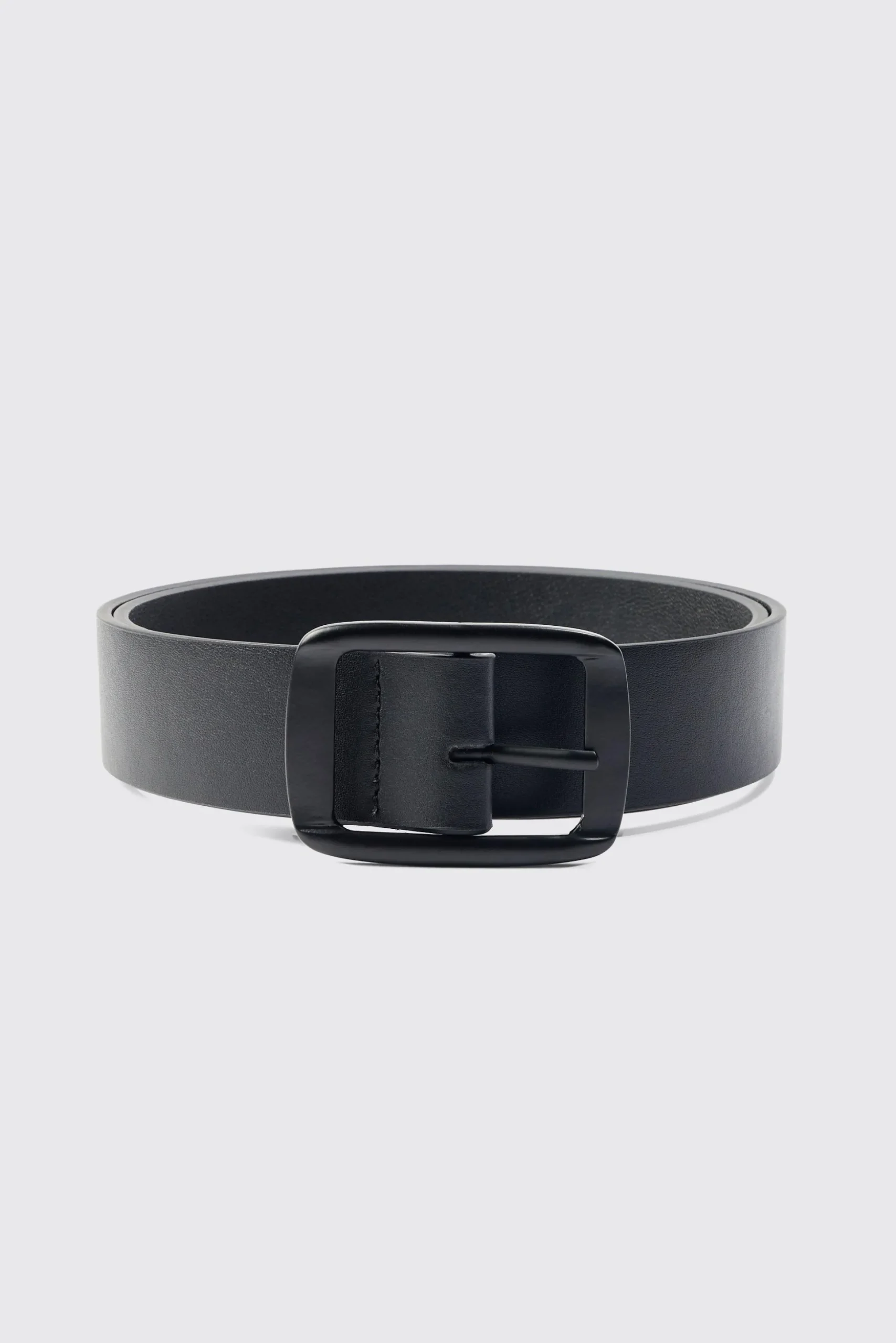 Faux Leather Matte Belt | BoohooMAN UK