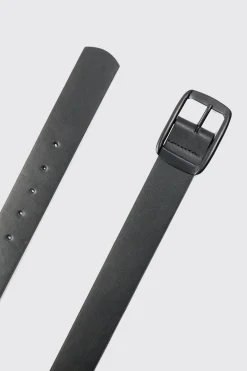Faux Leather Matte Belt | BoohooMAN UK