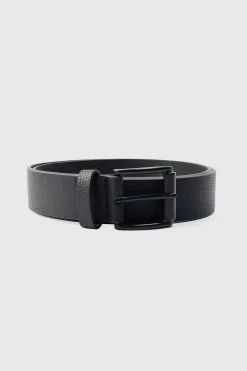 Faux Leather Textured Belt | BoohooMAN UK