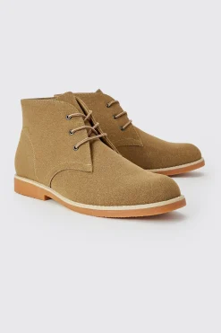 Faux Suede Chukka Boot | BoohooMAN UK