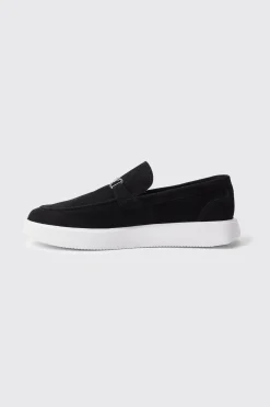 Faux Suede Chunky Snaffle Loafer | BoohooMAN UK