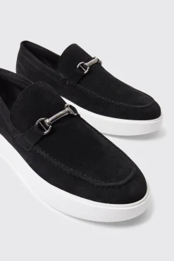 Faux Suede Chunky Snaffle Loafer | BoohooMAN UK