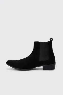 Faux Suede Cuban Boot | BoohooMAN UK