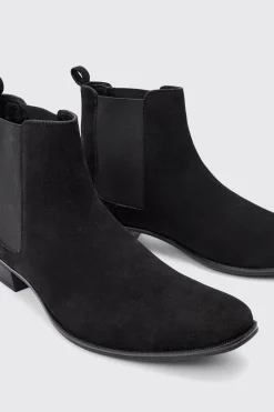 Faux Suede Cuban Boot | BoohooMAN UK