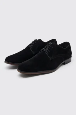 Faux Suede Derby | BoohooMAN UK