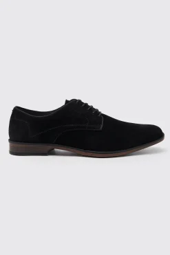 Faux Suede Derby | BoohooMAN UK