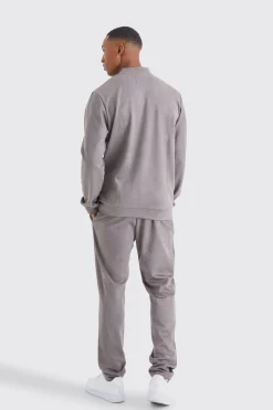 Faux Suede Zip Smart Bomber | BoohooMAN UK