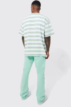 Fixed Skinny Stacked Carpenter Paint Trouser | BoohooMAN UK
