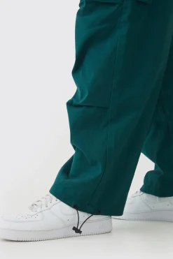 Fixed Waist Baggy Twill Cargo Trousers | BoohooMAN UK