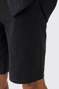 Fixed Waist Black Relaxed Fit Shorts | BoohooMAN UK