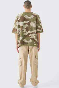 Fixed Waist Cargo Zip Trouser With Rubberised Tab | BoohooMAN UK