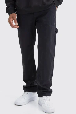 Fixed Waist Carpenter Trousers | BoohooMAN UK