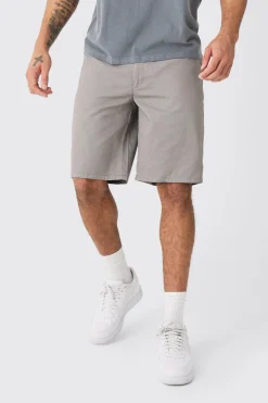Fixed Waist Grey Relaxed Fit Short Shorts | BoohooMAN UK