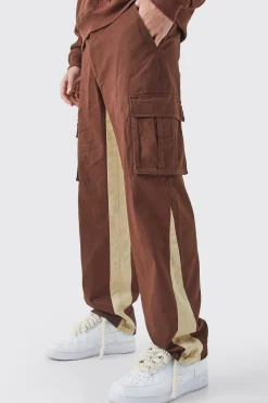 Fixed Waist Gusset Cargo Trousers | BoohooMAN UK