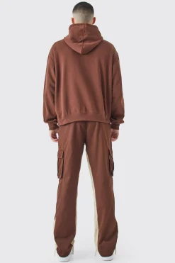 Fixed Waist Gusset Cargo Trousers | BoohooMAN UK