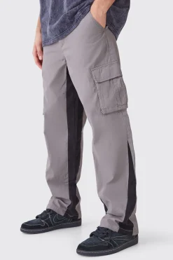 Fixed Waist Gusset Cargo Trousers | BoohooMAN UK
