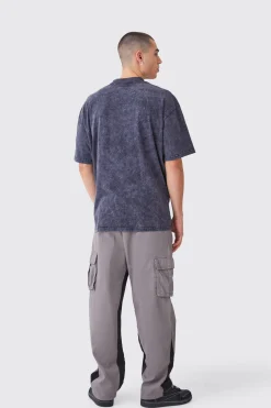 Fixed Waist Gusset Cargo Trousers | BoohooMAN UK