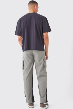 Fixed Waist Gusset Relaxed Trouser | BoohooMAN UK