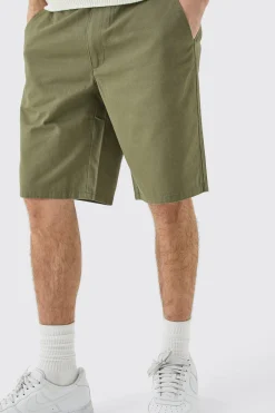 Fixed Waist Khaki Relaxed Fit Shorts | BoohooMAN UK