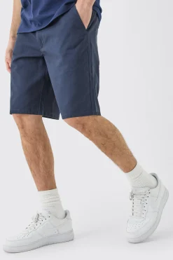 Fixed Waist Navy Relaxed Fit Short Shorts | BoohooMAN UK