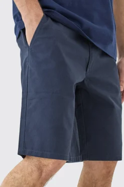 Fixed Waist Navy Relaxed Fit Short Shorts | BoohooMAN UK