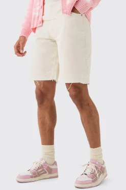 Fixed Waist Raw Hem Relaxed Gusset Shorts | BoohooMAN UK