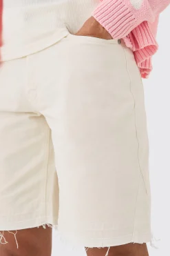 Fixed Waist Raw Hem Relaxed Gusset Shorts | BoohooMAN UK