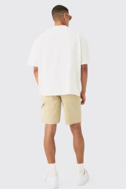 Fixed Waist Relaxed Carpenter Shorts | BoohooMAN UK