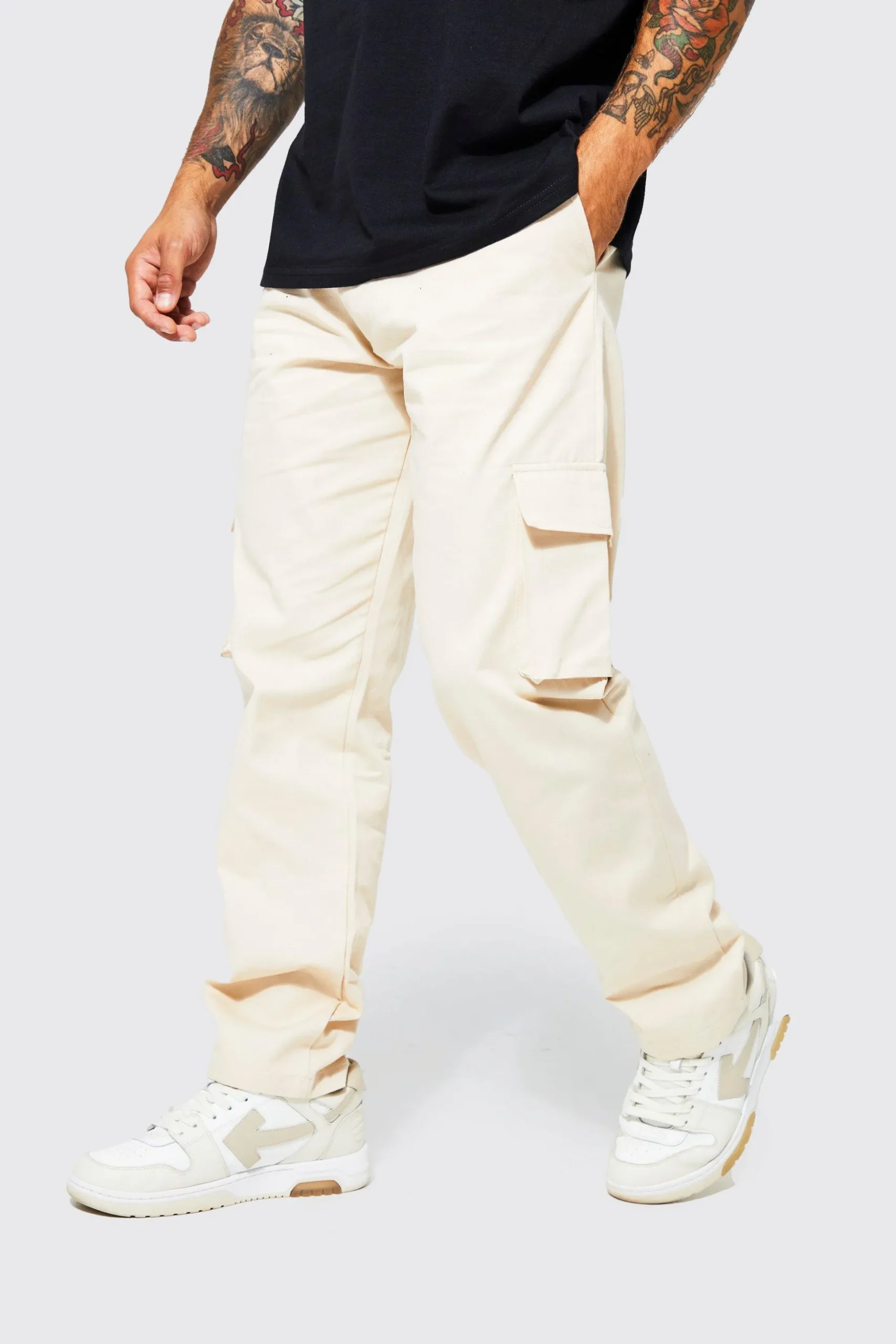 Fixed Waist Relaxed Fit Cargo Trouser | BoohooMAN UK