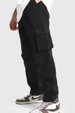 Fixed Waist Relaxed Fit Cargo Trouser | BoohooMAN UK