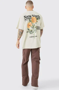 Fixed Waist Relaxed Fit Cargo Split Hem Trouser | BoohooMAN UK
