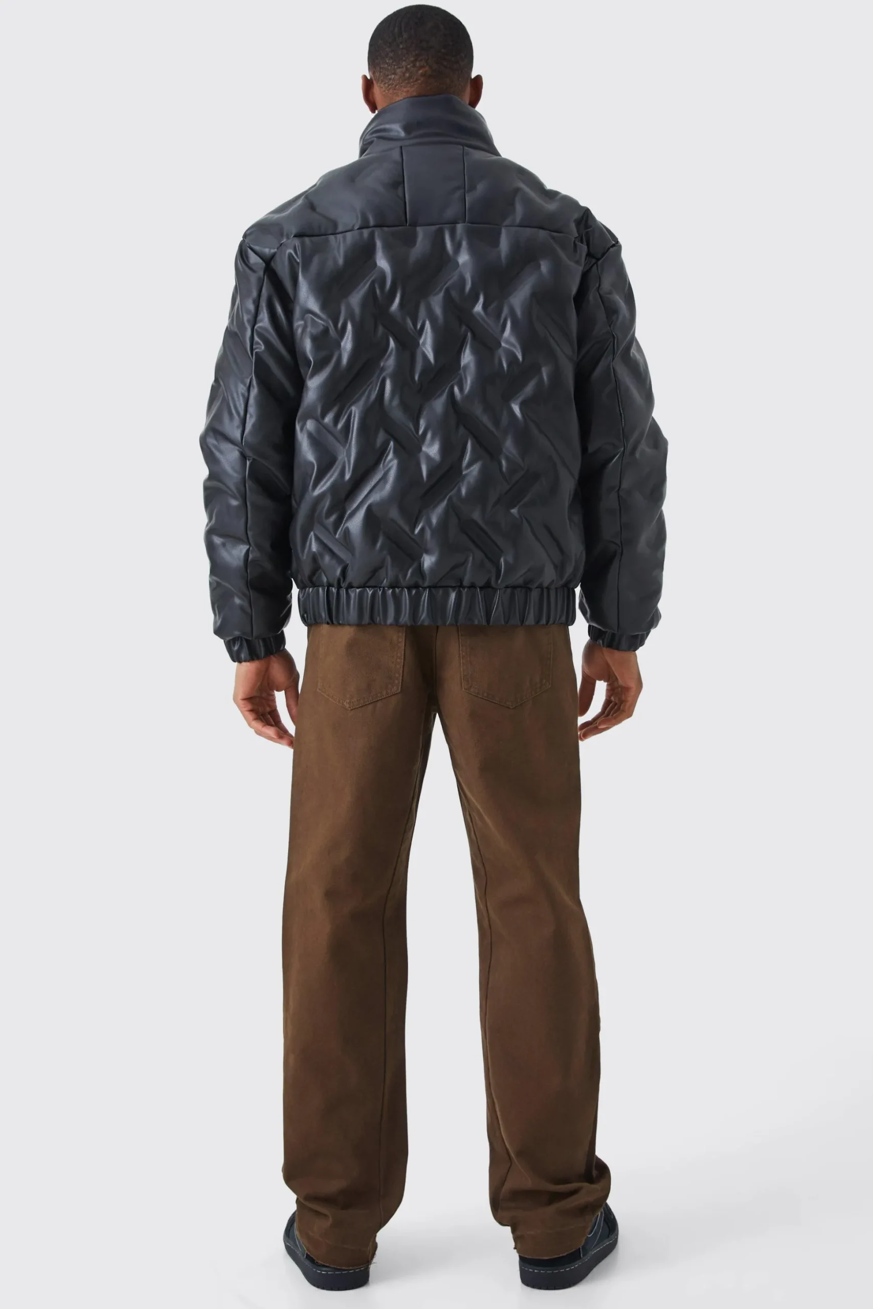 Fixed Waist Relaxed Gusset Applique Trouser | BoohooMAN UK