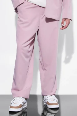 Fixed Waist Relaxed Leg Trousers | BoohooMAN UK
