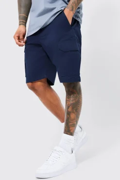 Fixed Waist Relaxed Ripstop Cargo Short | BoohooMAN UK