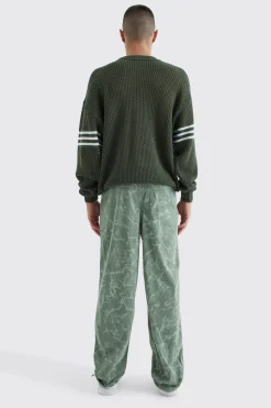 Fixed Waist Relaxed Tie Dye Corduroy Trouser | BoohooMAN UK