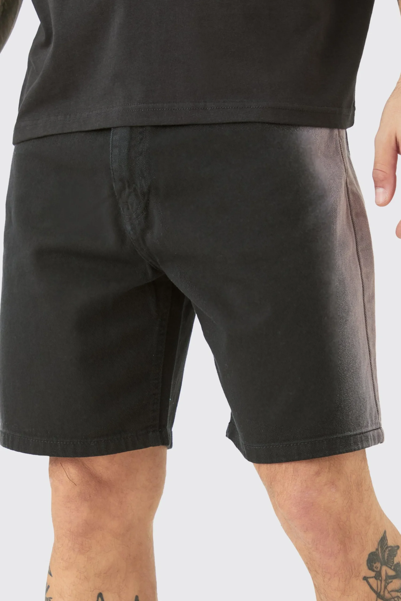 Fixed Waist Relaxed Washed Side Seam Short | BoohooMAN UK