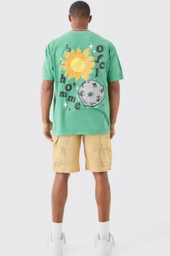 Fixed Waist Relaxed Washed Carpenter Short | BoohooMAN UK