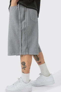 Fixed Waist Side Pintuck Parachute Shorts | BoohooMAN UK