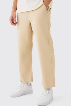 Fixed Waist Skate Cropped Chino Trouser | BoohooMAN UK