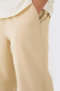 Fixed Waist Skate Cropped Chino Trouser | BoohooMAN UK